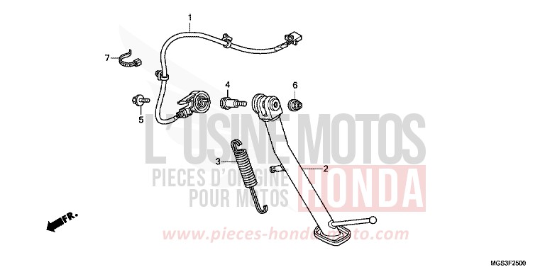 STAND for NC700X ABS DEGITAL SILVER METALLIC (NHA30) from 2012